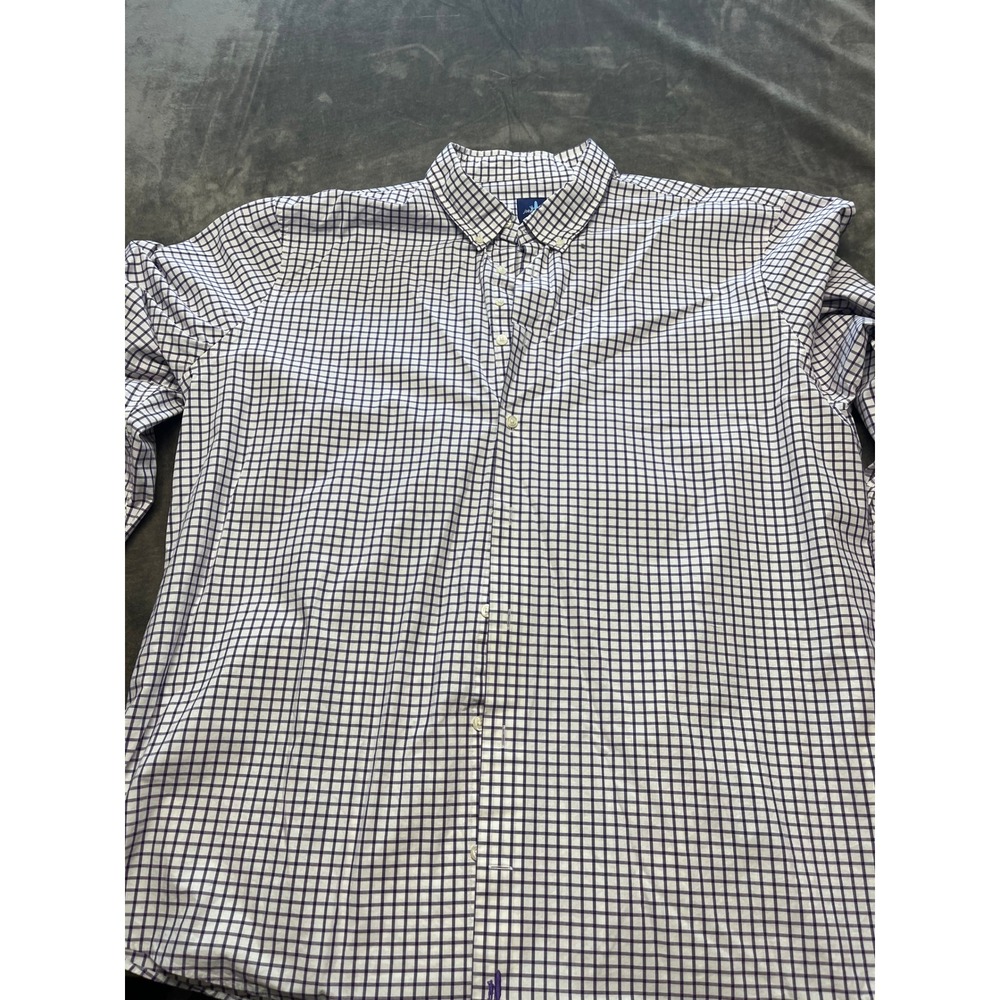Johnnie O XXL Mens TCU Horned Frogs Checkered Button Down Shirt‎ Long Sleeve